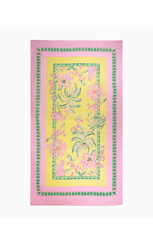 Beach Towel in Finch Yellow Tropical Oasis Engineered
