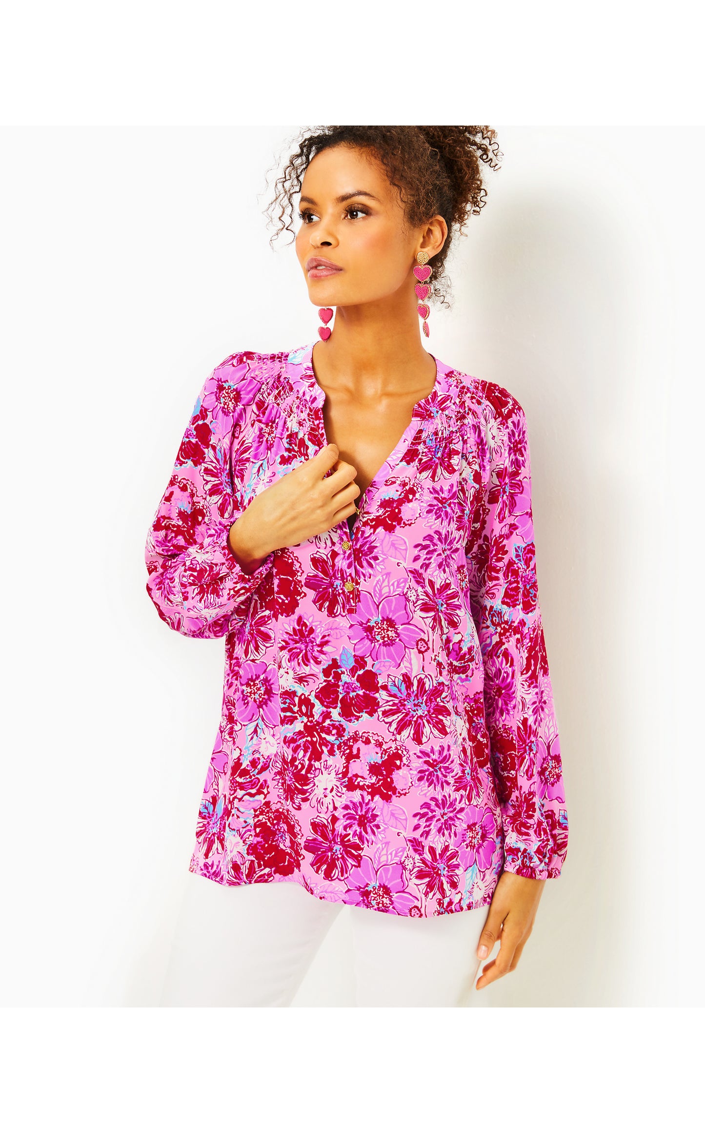 Elsa Top in Lilac Thistle In The Wild Flowers