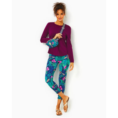 UPF 50+ Luxletic Weekender High Rise Midi Legging in Low Tide Navy Life Of The Party