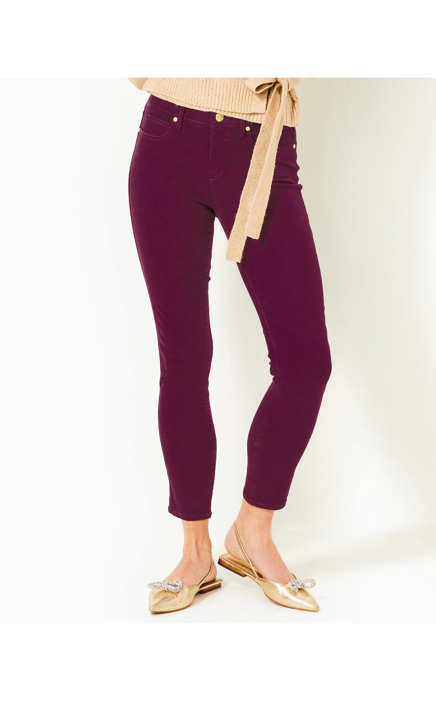 South Ocean High Rise Skinny Jeans in Amarena Cherry