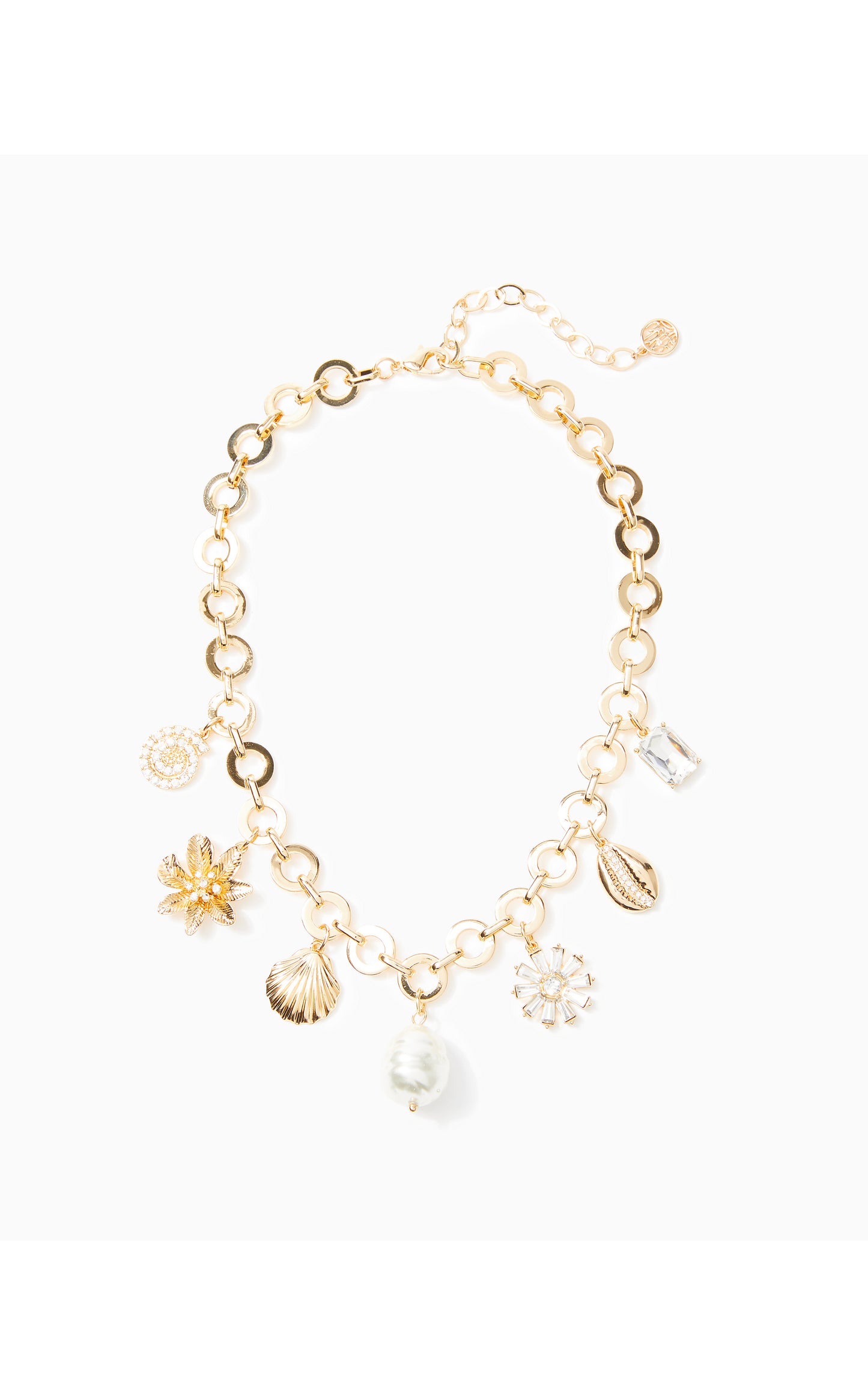 In The Wild Flower Link Necklace in Gold Metallic