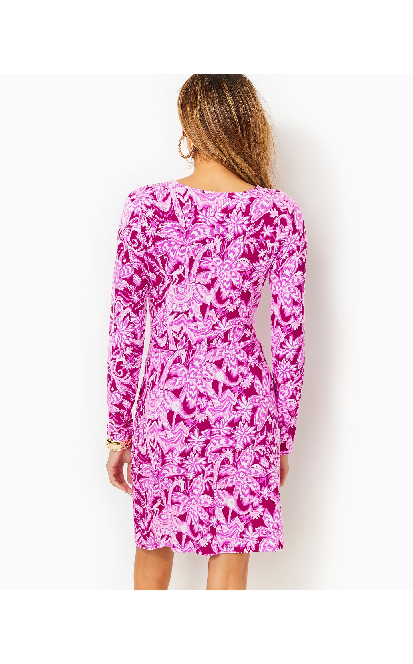 Lynn Long Sleeve Twist Dress in Mulberry Wild Ride