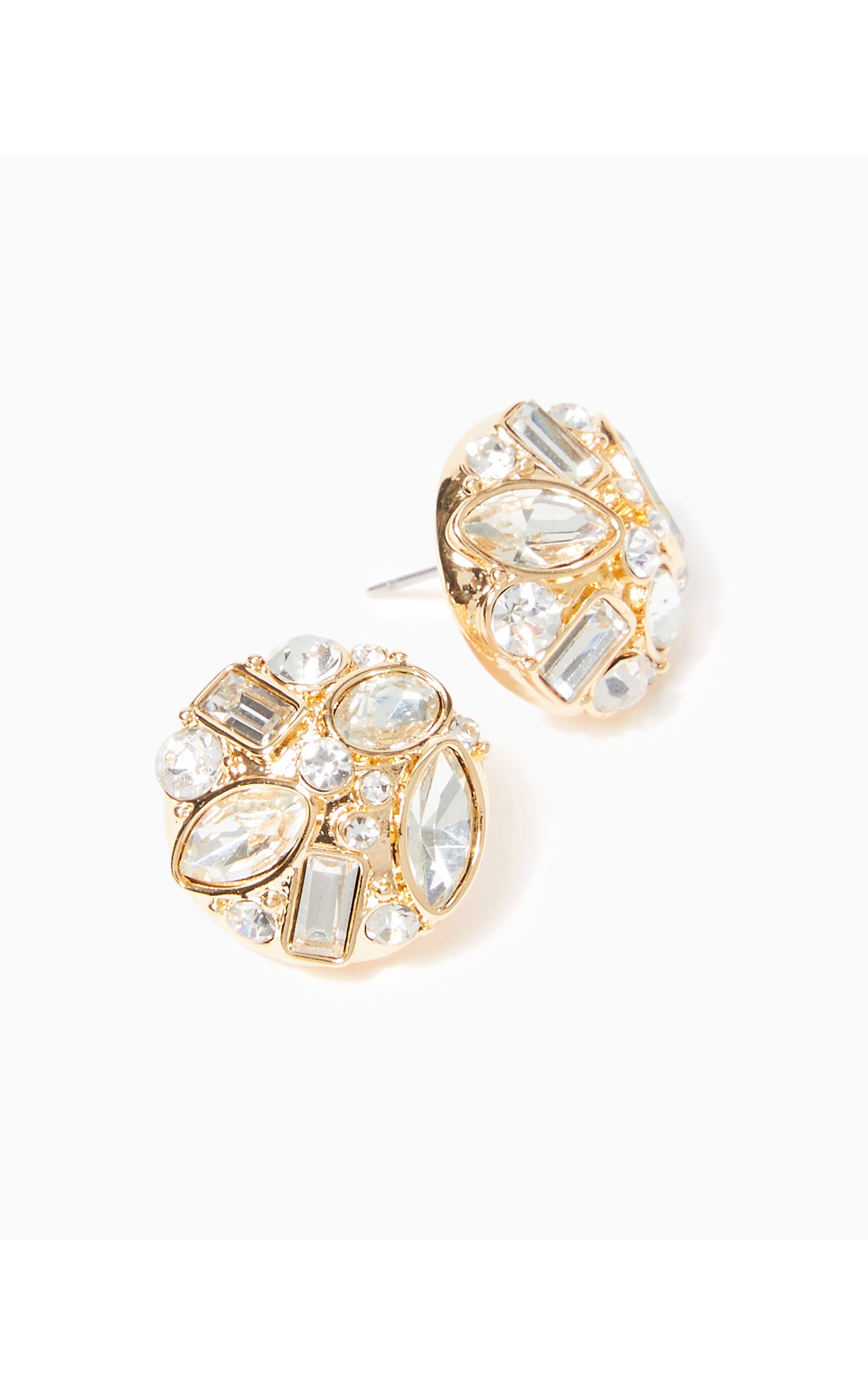 Enchanted Escape Stud Earrings in Gold Metallic