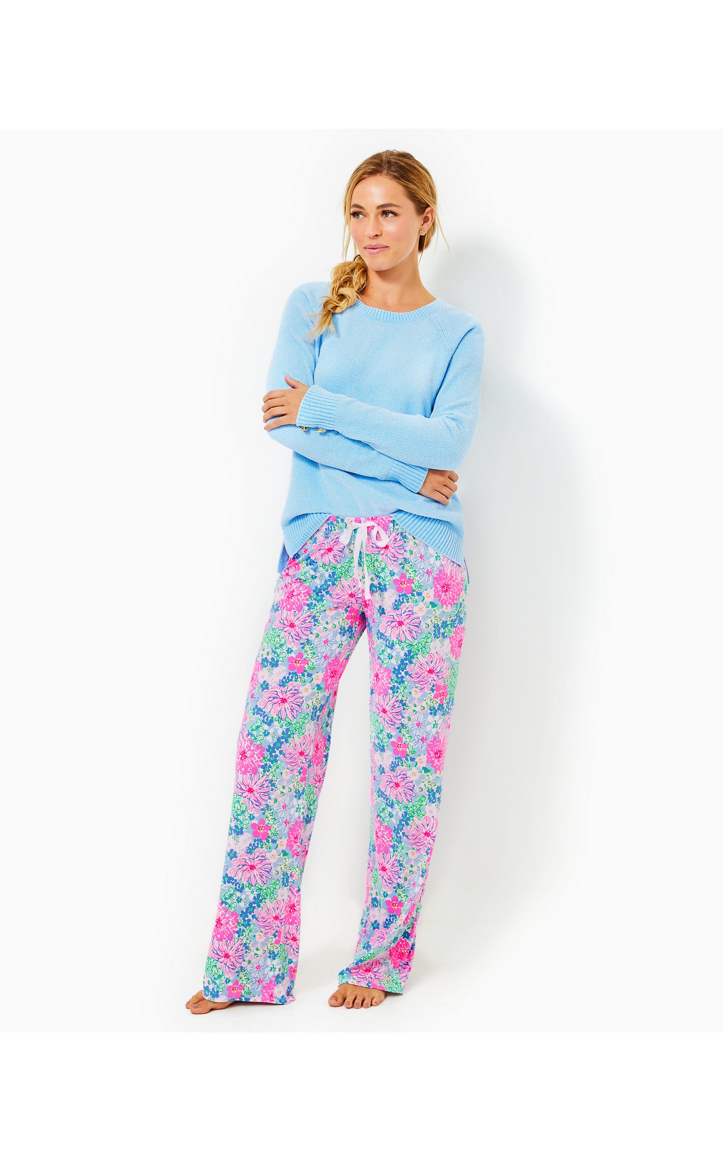 30.5" Pajama Knit Pant in Multi Lil Soiree All Day