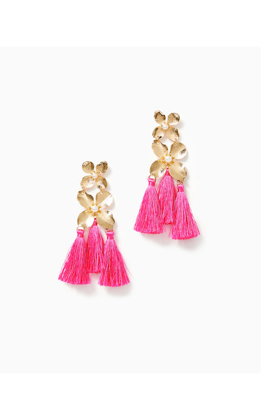 Via Flora Tassel Earrings in Roxie Pink