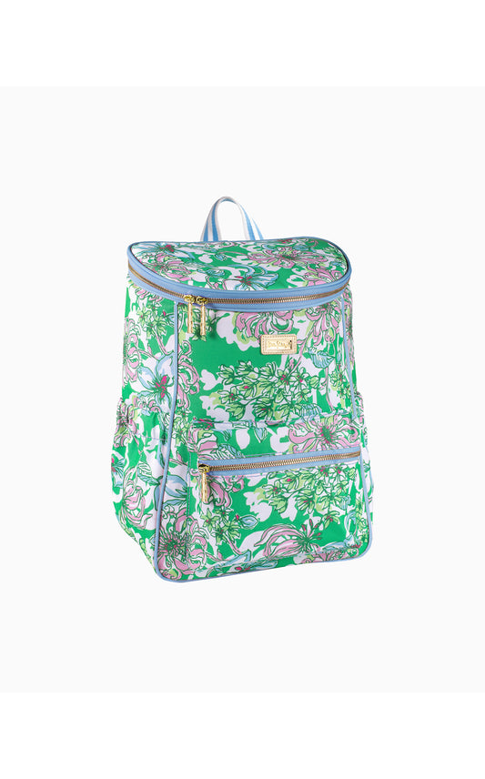 Backpack Cooler in Spearmint Blossom Views