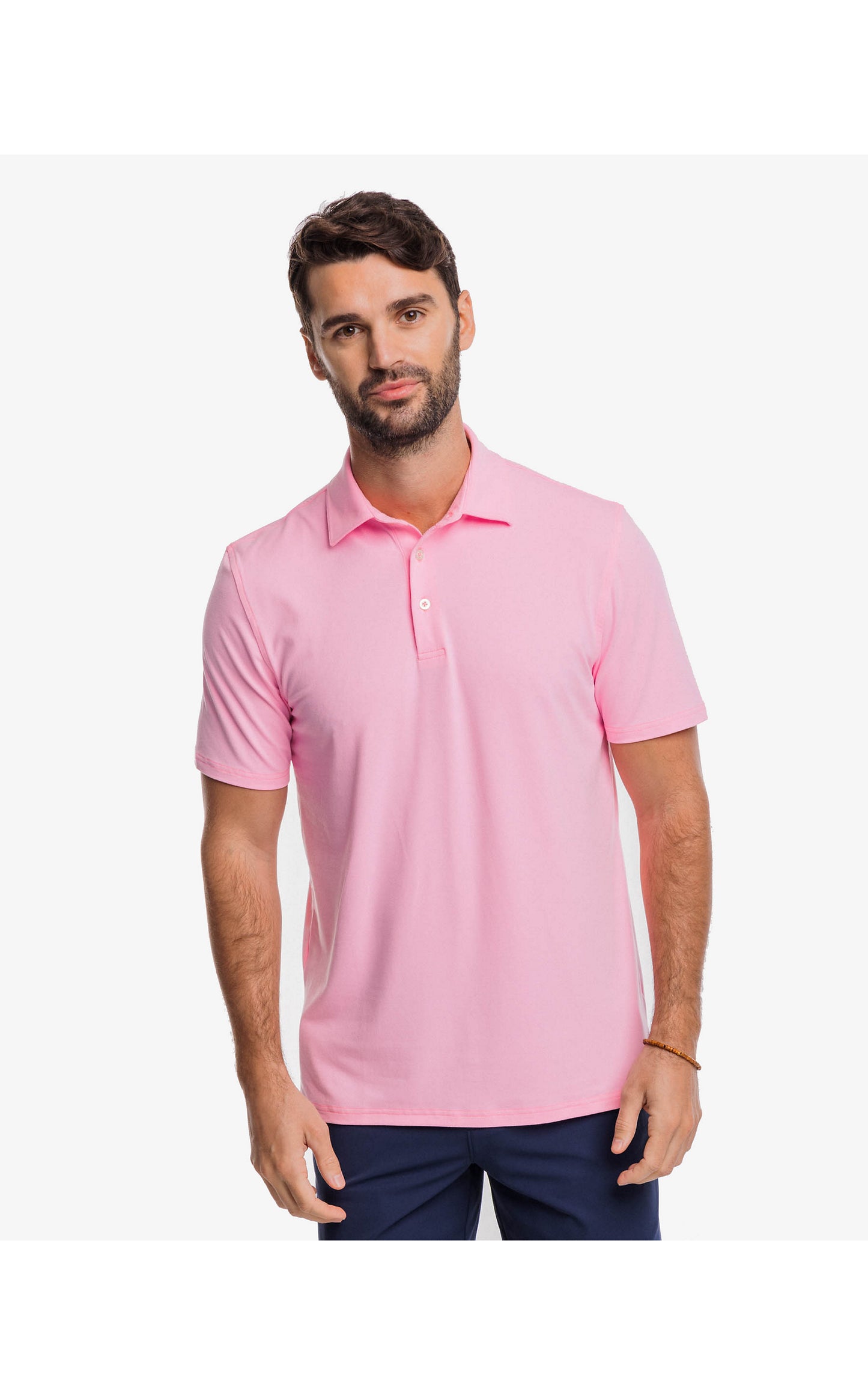Lilly Pulitzer x Southern Tide: Men's Short Sleeve Ryder Performance Polo in Mandevilla Baby