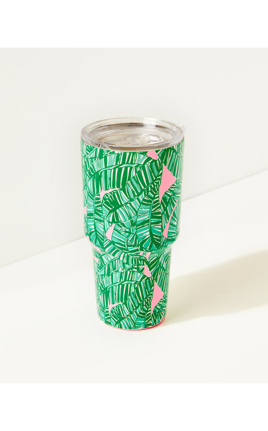 Stainless Steel Insulated Large Tumbler in Conch Shell Pink Lets Go Bananas