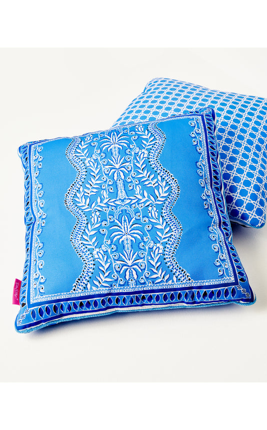 18" Indoor/Outdoor Pillow in Abaco Blue Have It Both Rays