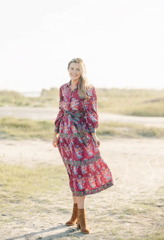 Rose Maxi Dress in Merlot | Victoria Dunn