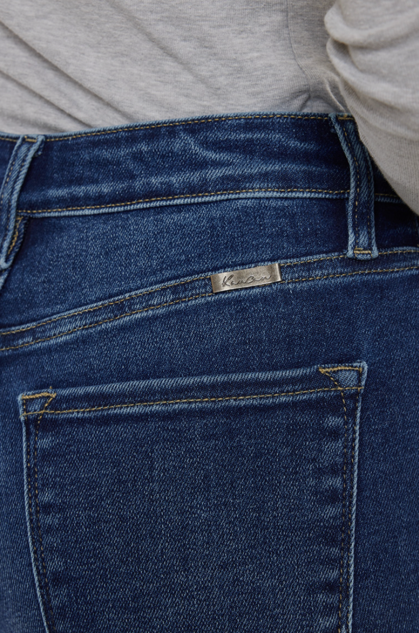 Adaline High Rise Slim Straight Jeans in Dark Stone Wash