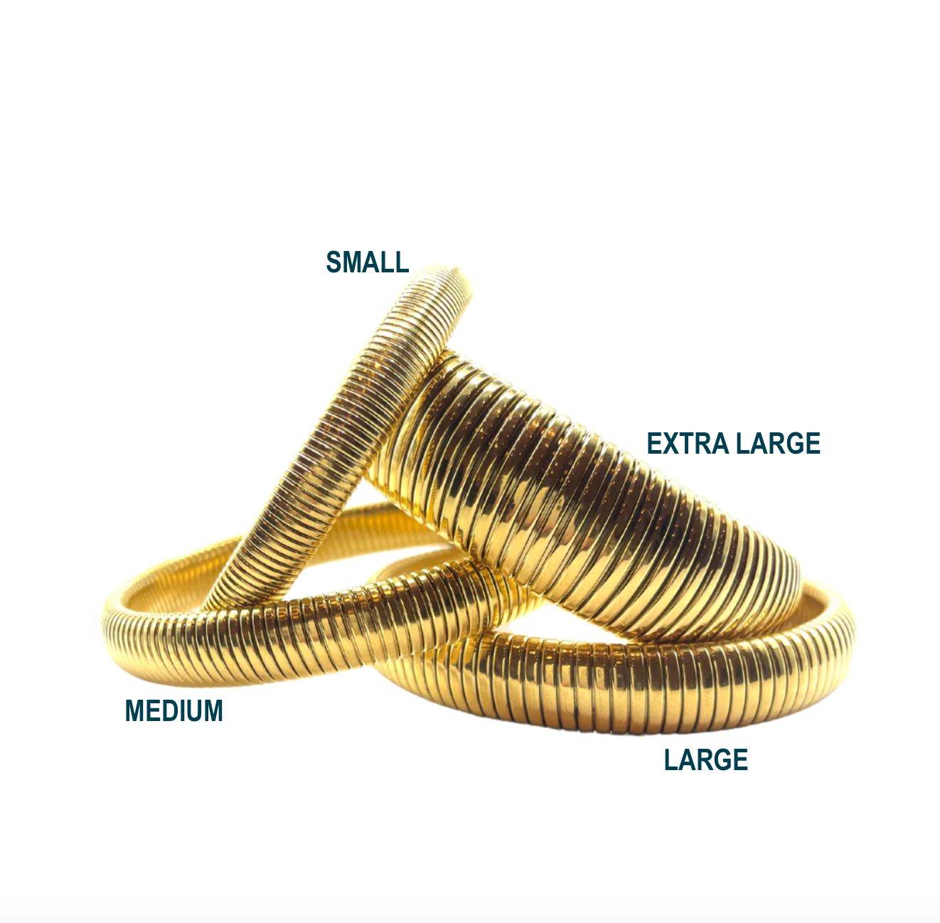 Single Cobra Bracelet (Medium) in Gold